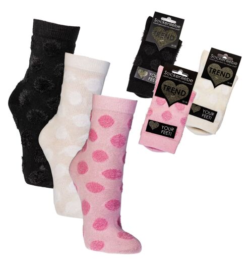 Dames sokken | fluffy dots | 2-pack | 35-38 /  39-42