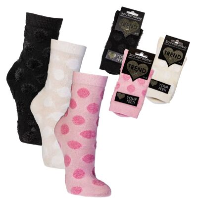 Women's Socks | fluffy dots | 2 pack | 35-38 / 39-42