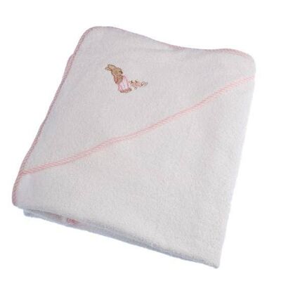 Mantello da bagno coniglietto rosa