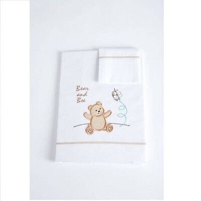 Teddy Bear Sheet Set in Beige