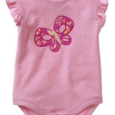 Robe de corps de papillon rose fille