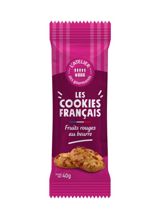 Cookies Français  beurre fruits rouges fraîcheur 2pc 40grs - L'ATELIER DES GOURMANDS