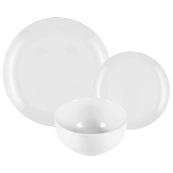 Prep & Cook Service de Vaisselle 12 Pièces - Porcelaine Blanche 5