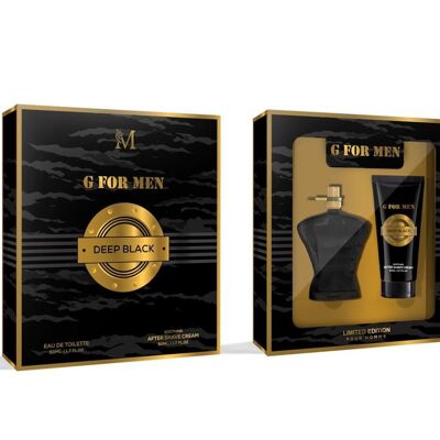 SET DE PERFUME 50ML G FOR MEN DEEP BLACK M5220