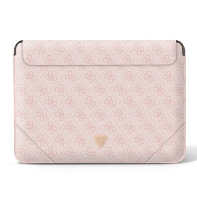 Housse magnétique pour ordinateur 13" & 14" Guess - Modèle 4G Triangle - Rose