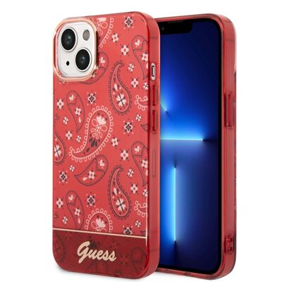 Coque Guess TPU Bandana pour iPhone 14 - Rouge