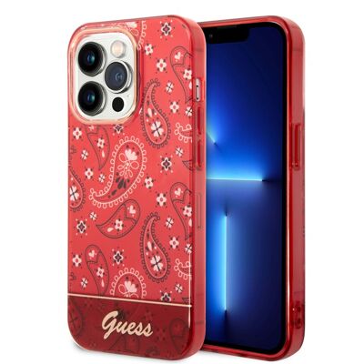 Coque Guess TPU Bandana pour iPhone 14 Pro Max - Rouge