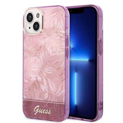 Coque Guess TPU Jungle pour iPhone 14 - Rose