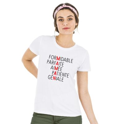 T-SHIRT MAMMA BIANCA SCRABBLE