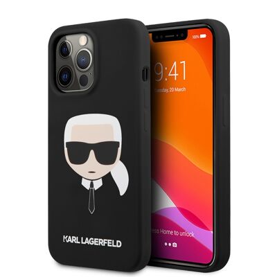 Coque Karl Lagerfeld Silicone Karl’s Head pour iPhone 14 Pro Max - Noire