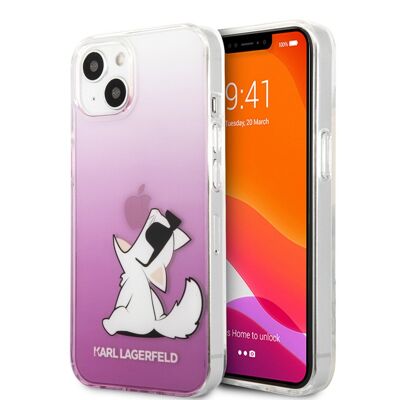 Coque Karl Lagerfeld Choupette Eat pour iPhone 14 - Rose