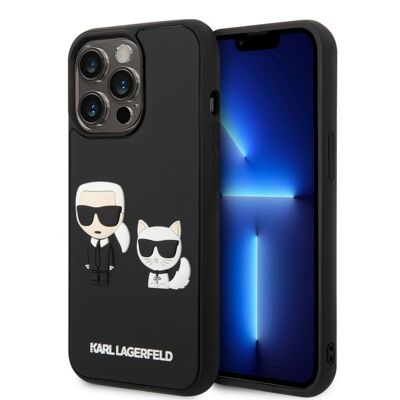 Coque Karl Lagerfeld 3D Rubber Karl & Choupette pour iPhone 14 Pro Max