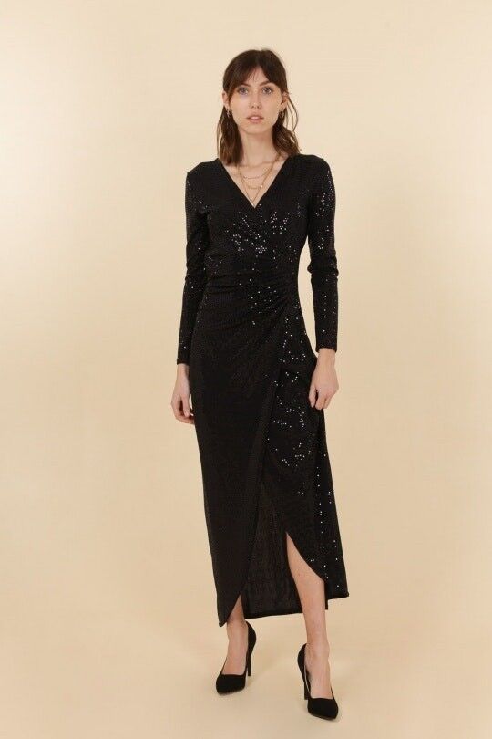 Abito lungo da festa speciale con paillettes