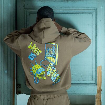 NOBRAND MMXX FUTURE CAMEL SWEATSHIRT WITH UNISEX HOOD