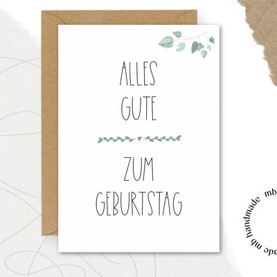 HAPPY BIRTHDAY card.