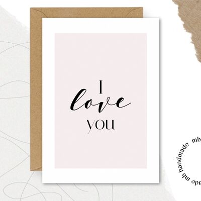 I LOVE YOU card