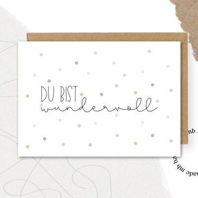 Card YOU ARE wonderful