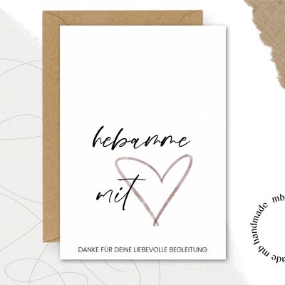 Ostetrica di carta con cuore