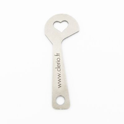 Clerio heart, key ring, useful key tool that allows you to unlock supermarket shopping carts