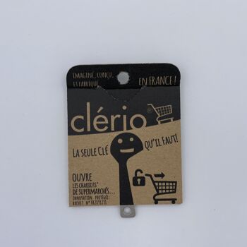 Clério cœur, porte-clé, outil clé utile qui permet de déverrouiller les caddies de supermarchés 5
