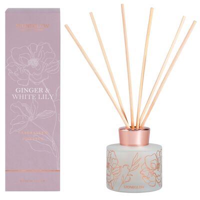 Day Flower - Ginger & White Lily - Reed Diffusor (Lila)