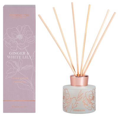 Day Flower - Ginger & White Lily - Reed Diffuser (Purple)