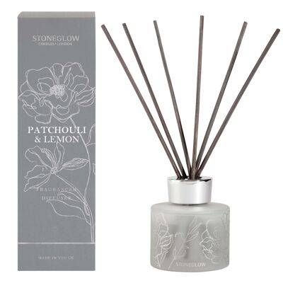 Fleur du Jour - Patchouli & Citron - Diffuseur d'Ambiance (Gris Foncé)