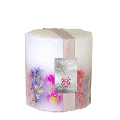 Nature's Gift - Wild Berries & Rose - Pillar Candle