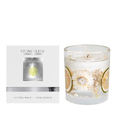 Nature's Gift -Lime & Elderflower Natural Wax Gel Candle