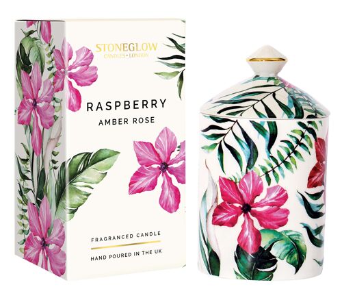 Urban Botanics - Raspberry | Amber Rose - Ceramic Candle