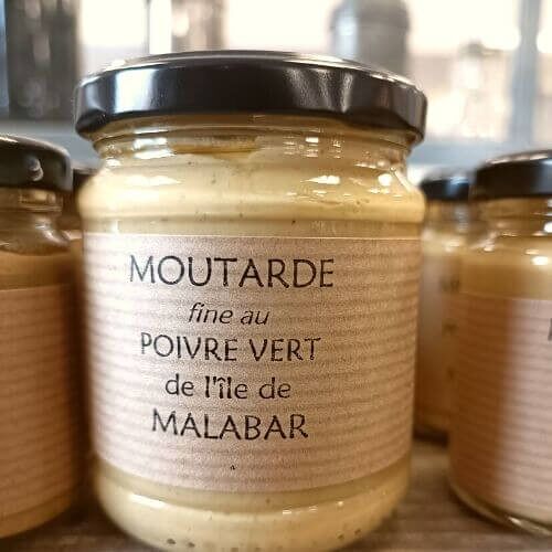 Moutarde fine au poivre vert de l'Ile de Malabar 200g