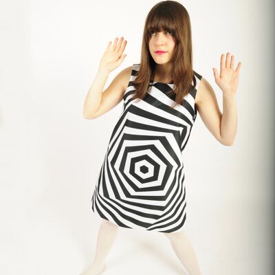 dress Op Art Hexagone Black & white