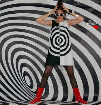 robe Op Art cible Target Black/White 1