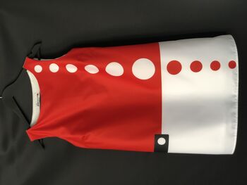 robe sixties rouge/blanc /polka-dot dress red & white 5