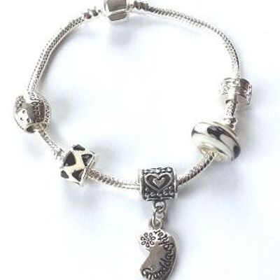 Kinder 'Enkelin Half Heart Love Always' versilbertes Bettelarmband