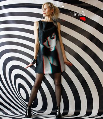 robe Peggy Moffitt Black effet 3D / Peggy Moffitt iconic 3D effect dress 1