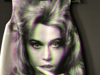 robe Jane/Barbarella 3D purple/green - Jane Fonda Barbarella iconic dress 2