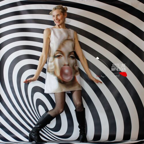 robe Marilyn 3D bubble gum / Marilyn Monroe iconic dress