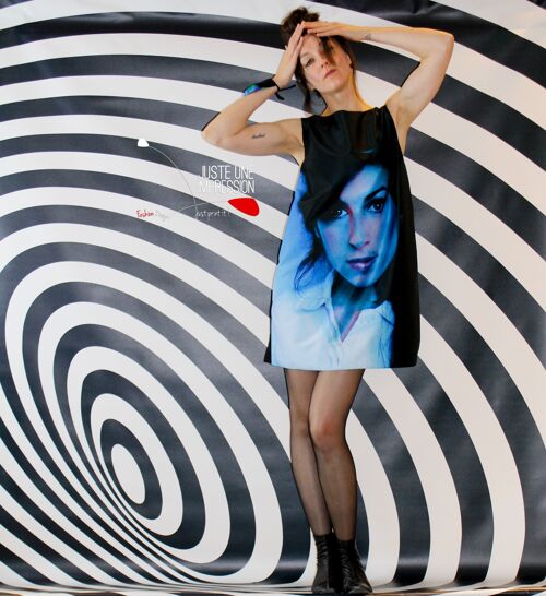robe Amy in blue 3D / Amy Winehouse tribute dress