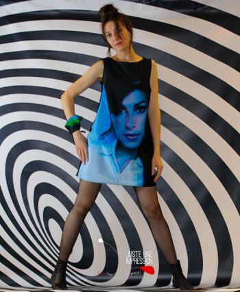 robe Amy in blue 3D / Amy Winehouse tribute dress 2