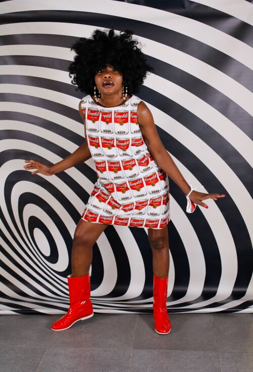 robe Creative soup by Juste une impression / Creative Campbells soup dress