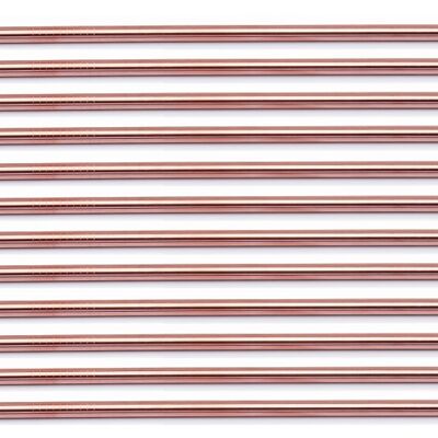 COPPER color stainless steel straws (straight)