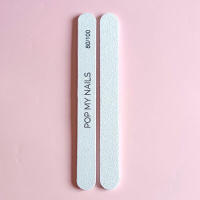 80/100 2-sided white nail file