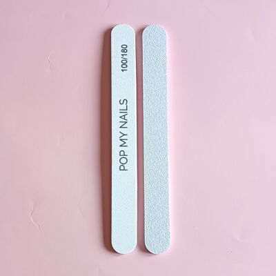 2-sided white nail file 100/180