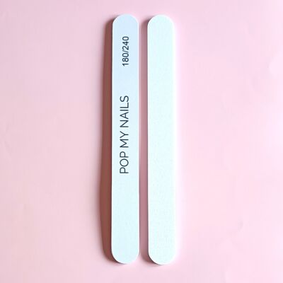 2-sided white nail file 180/240