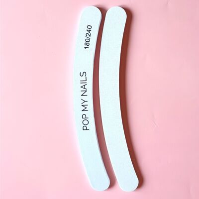 180/240 2 Sided Banana White Nail File