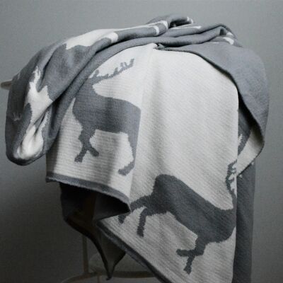 Reindeer Grey Natural Throw