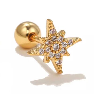 KISS gold fibbia singola in acciaio chirurgico 316L