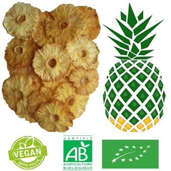 Ananas séché bio en rondelles, sans sucre ajouté, sans conservateurs - 5 kg 3