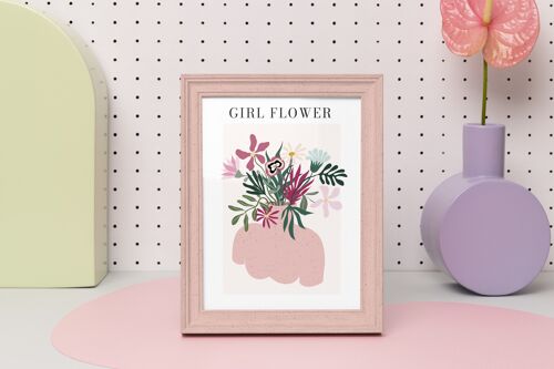 Affiche Girl Flower